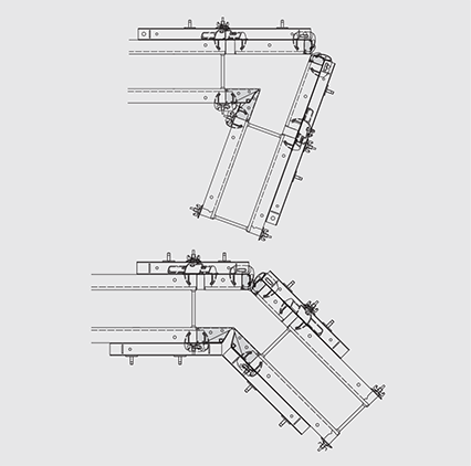 Шарнирные угловые части