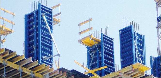 Опалубка для колонн EM TOP - применение